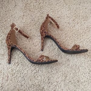 Cheetah Print Open Toe Heel